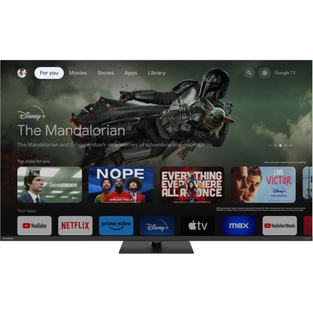 TV-apparat 55" (4k/smart, qled, 3840x2160, trådlöst LAN, bluetooth, google TV, svart, 55qg7c14), Thomson