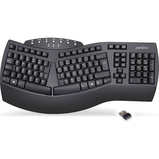 Perixx PERIBOARD-612 Wireless Ergonomic Split Keyboard with Dual Mode 2.4G and Bluetooth Features, Compatible with Windows 10...