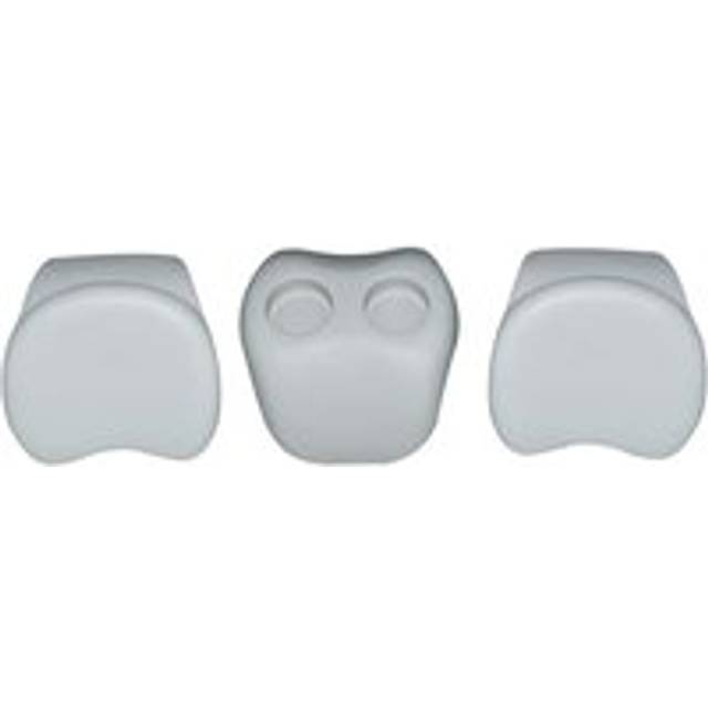 Spa Hot Tub Luxury Comfort Set Accessory Kit (Two Headrests & Cup/Drink Holder) - White - One Size