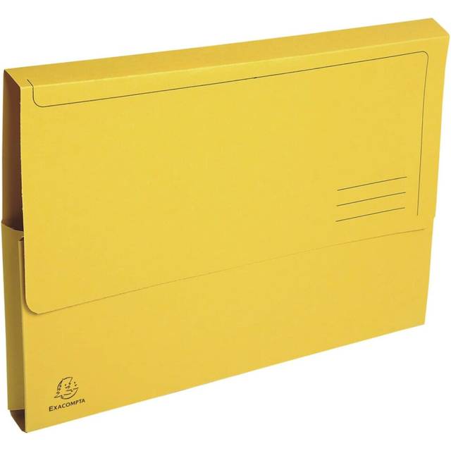 Exacompta Forever Document Wallets, 290 gsm, A4 - Yellow, Pack of 50