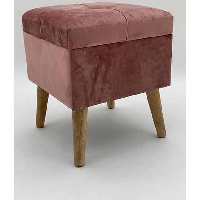 Trunk - Wood - L33 x W33 x H42 cm - Pink
