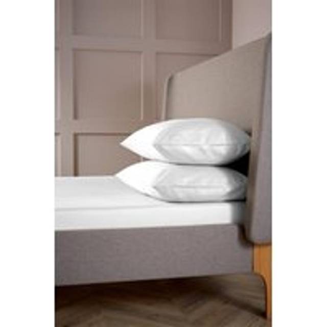 400TC Luxury Cotton Sateen Plain Dye Bedding Fitted Sheets - White - Double Fitted