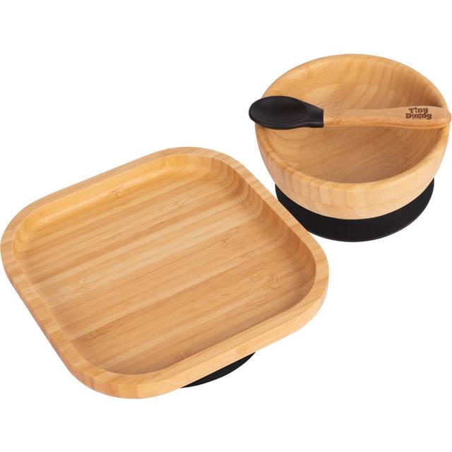 Square Open Bamboo Suction Dinner Set - Blue