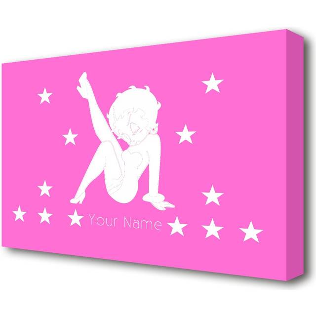 'Betty Boop Stars Vivid Pinks' Graphic Art Print on Canvas (66 cm H x 101.6 cm W)