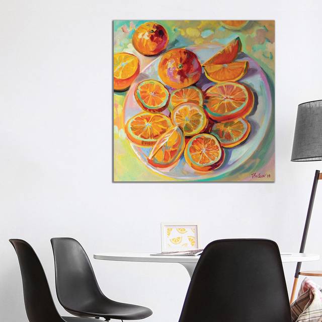 Oranges by Katharina Valeeva - Wrapped Canvas Painting (93.98cm H x 93.98cm W x 1.91cm D)