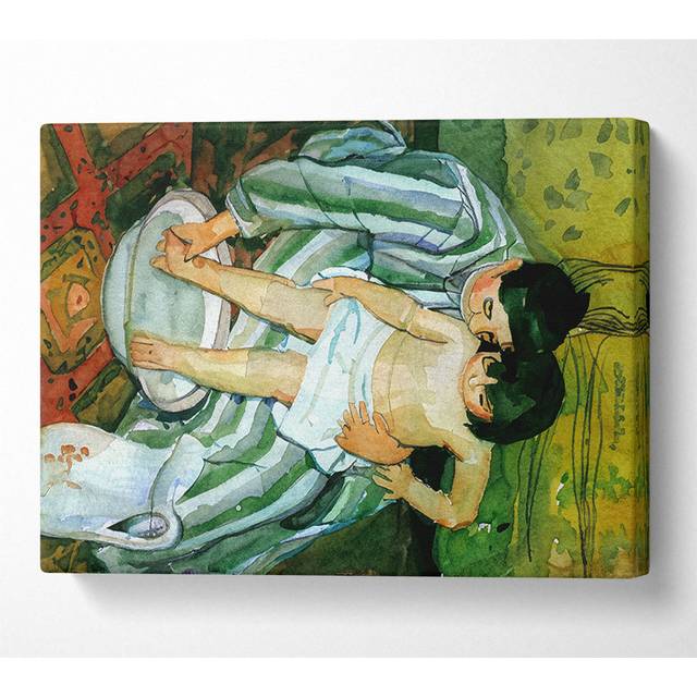 Cassatt the Bath - Wrapped Canvas Art Prints - Multicolour (66cm H x 106.6cm W)