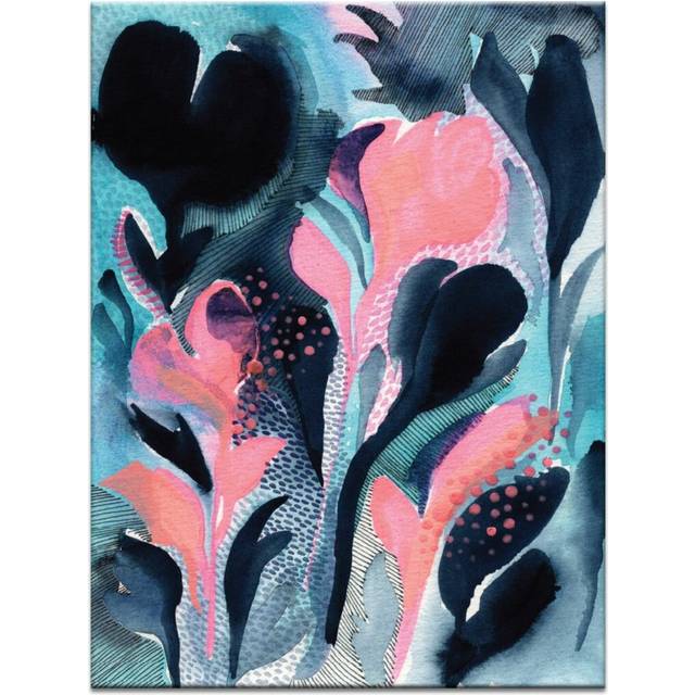 'Tulip Grove' Graphic Art on Canvas - Wrapped Canvas (102cm H x 76cm W)