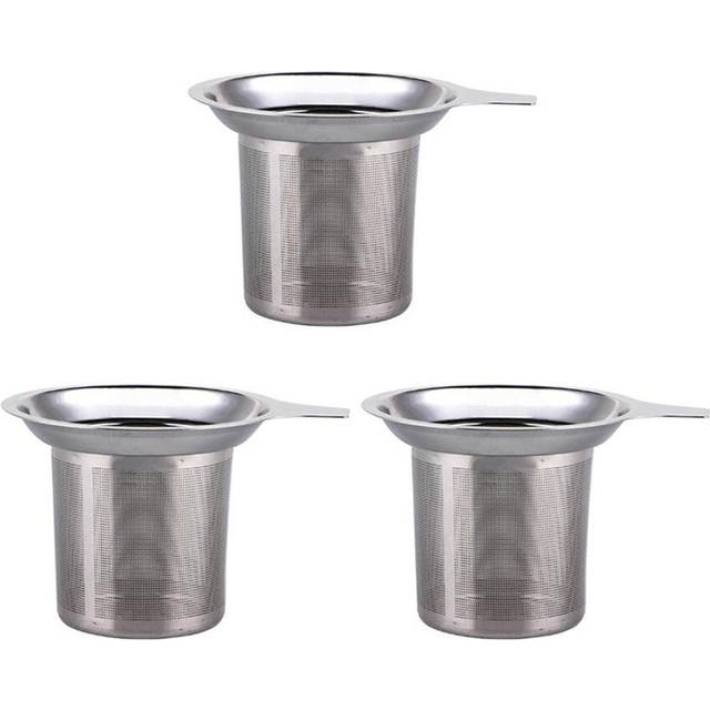 3X Reusable Stainless Steel Mesh Tea Infuser Strainer Teapot Leaf Spice Filter Drinkware Kitchen Accessories
