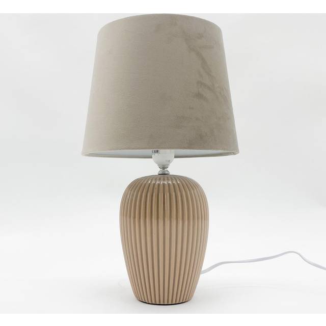 Table Lamp and Shade - Ceramic - L19 x W19 x H47 cm