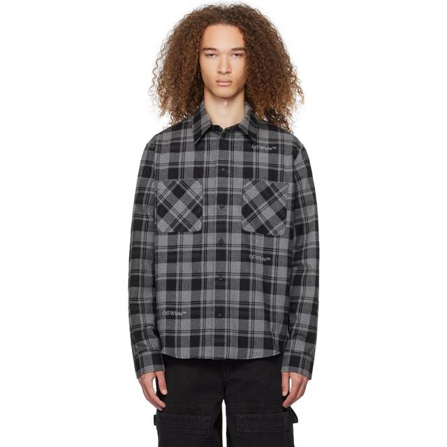 OFF WHITE Check Shirt - Black