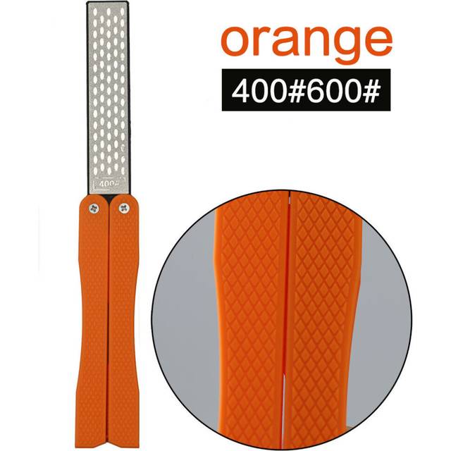 (a-SHANXINGCHENG-WEN) Diamond sharpener Portable Double Side Whestone for Pocket Folding Knife Sharpening Stone Sharpener Suitable for outdoor