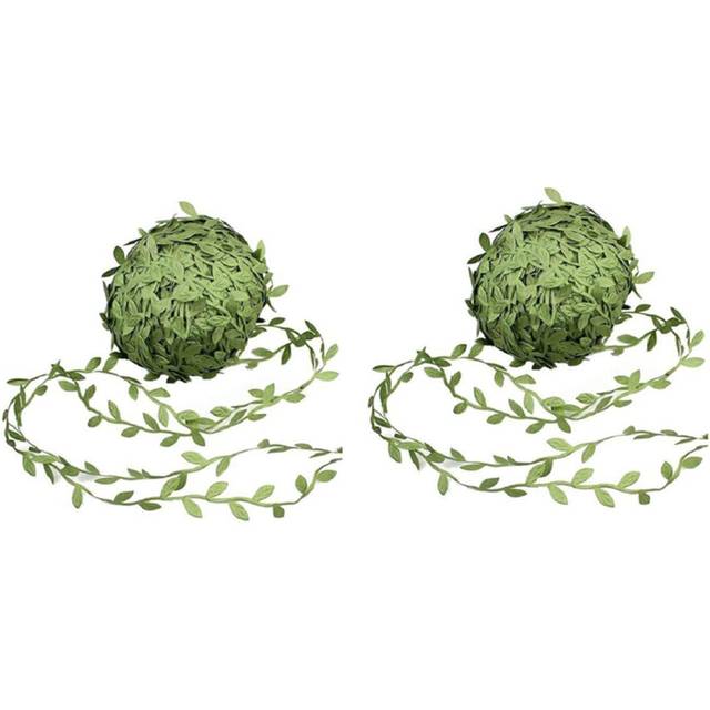 2X Artificial Vines 40 M Hanging Plants Silk Ivy Artificial Leaf Garlands Simulation Foliage Rattan