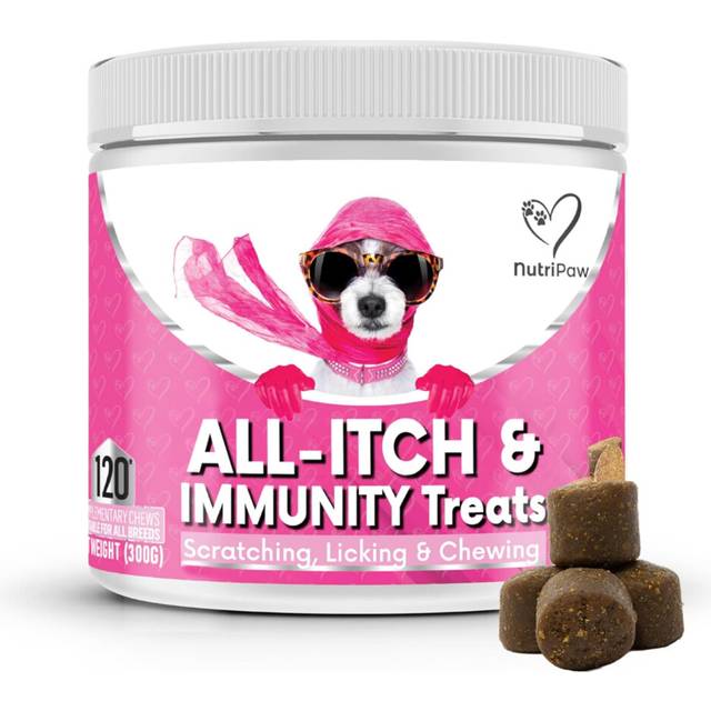 NutriPaw All-Itch Immunity Treats For Dogs Soothe Itchy Paws, Eyes UK