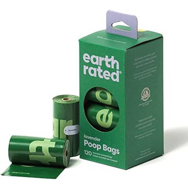 Earth Rated Dog Poo Bags, New Look, Guaranteed Leak Proof and Extra Thick Waste Bag Refill Rolls For Dogs, Lavender Scented, 120 Count