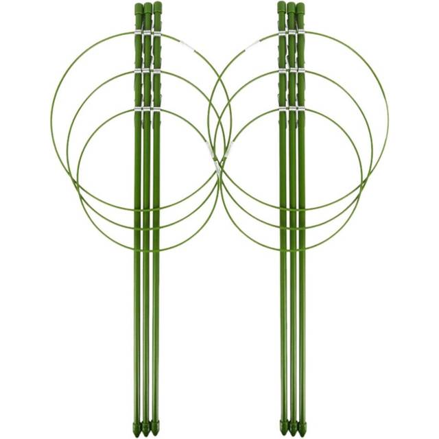 2 Pack Plant Support Cage Metal Rust Resistant Garden Plant Support Ring Plant Stake Plant Support