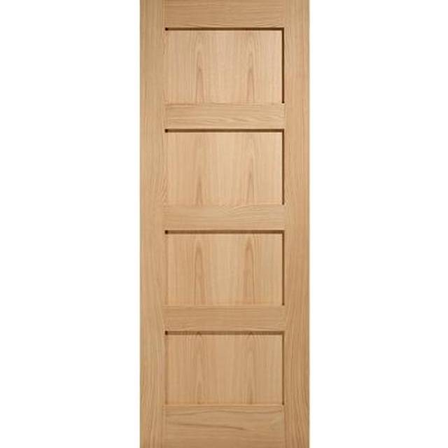 LPD Oak Shaker 4P - Prefinished Internal Door (Size: 2040 x 726mm, Thickness: 44mm, Fire Door: Yes)