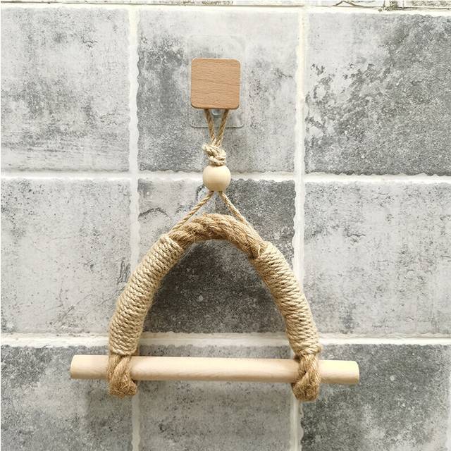 (a-square 1) Vintage Towel Hanging Rope Toilet Paper Holder Home Hotel Bathroom Decoration Supplies paper towel holder toilet paper stand