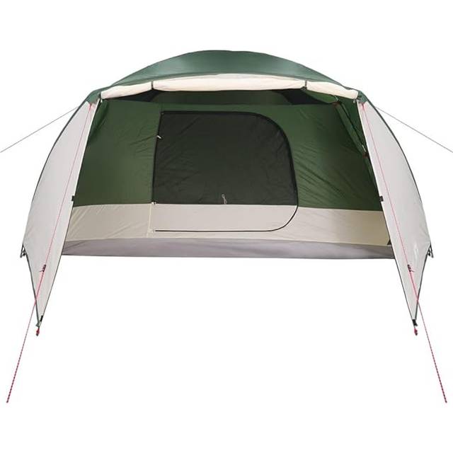vidaXL Camping Tent with Porch 4-Person Green Waterproof