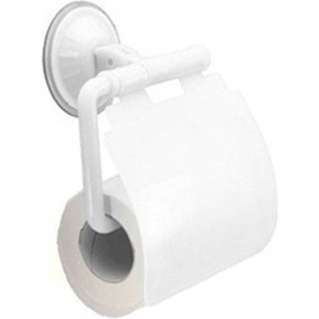 (a-05) Household Toilet Suction Cup Wall-mounted Toilet Paper Holder Bathroom Kitchen Roll Paper Accessories Plastic Tissue Holder