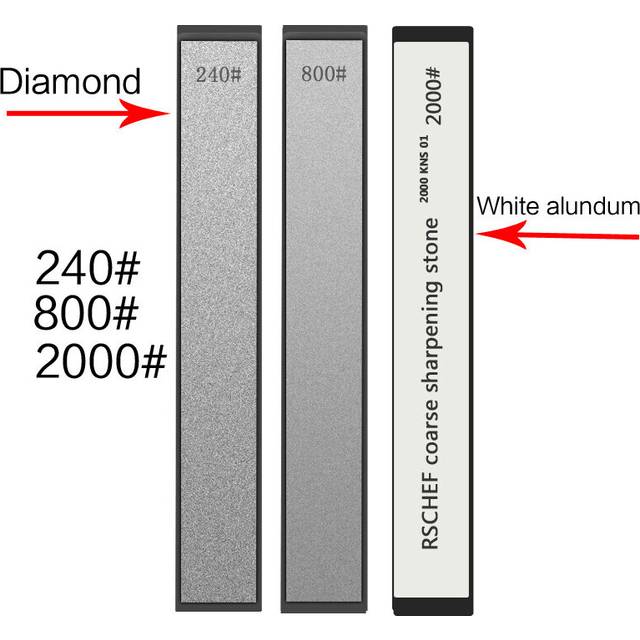 (a-Beige sharpening stone) Diamond & whetstone 60-2000 grit knife sharpener sharpening stone  flattening stone grind fixed system knife stones