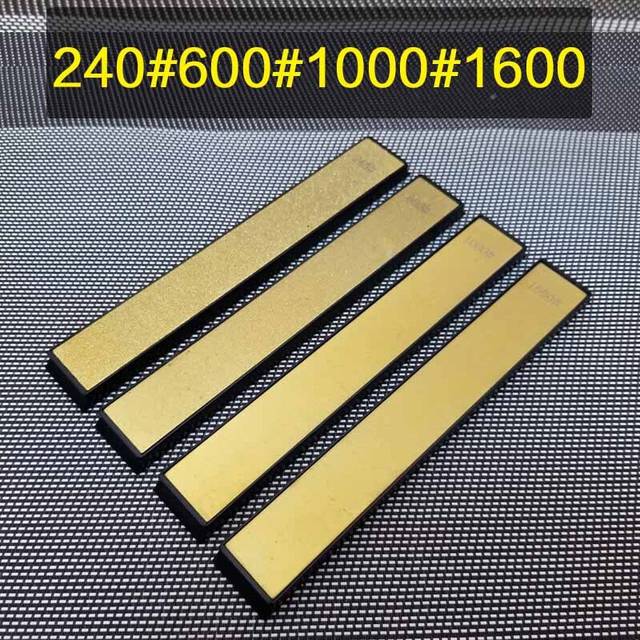 (a-4 pcs combination E) Professional Golden Diamond Plate Kitchen Knife Sharpener Stone Whetstones Knife Sharpening Tool