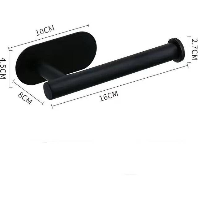 (a-01) Self-Adhesive Stainless Steel Toilet Roll Paper Holder Organizers Punch-Free Towel Rack Wall Mount Toilet Tissue Accessories