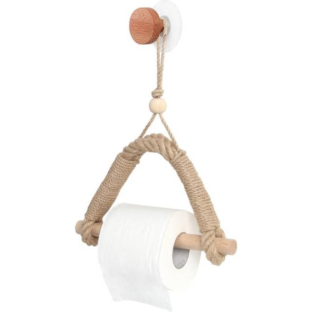(a-B) Hemp Rope Toilet Paper Holder Retro Industrial Wall-mounted Towel Rack Toilet Paper Stand Toilet Accessories Bathroom Decoration