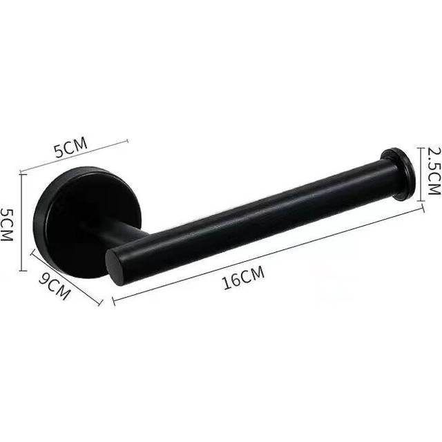 (a-04) Self-Adhesive Stainless Steel Toilet Roll Paper Holder Organizers Punch-Free Towel Rack Wall Mount Toilet Tissue Accessories