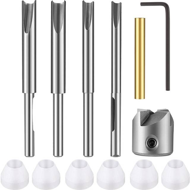 13 Pieces Pen Barrel with Pen Bushings Mill Trimmer Set 7mm 8mm 3/8 Inch 10mm Cutter Shafts for Woodworking Pen Kit