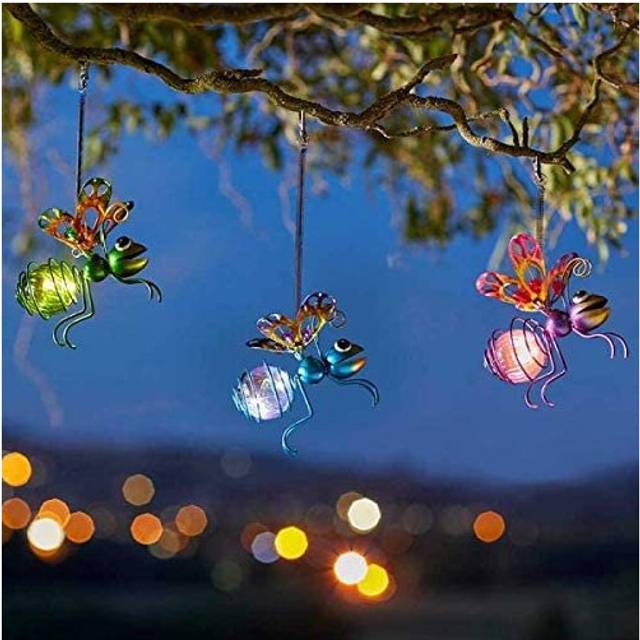 1x Hanging Solar Bee Garden Light Copper LEDs Firefly  (1 of 4 chosen)