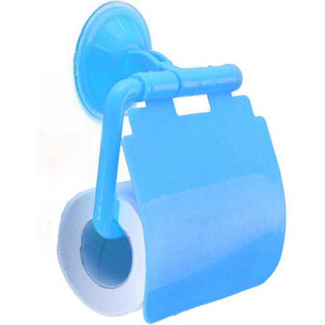 (a-01) Household Toilet Suction Cup Wall-mounted Toilet Paper Holder Bathroom Kitchen Roll Paper Accessories Plastic Tissue Holder