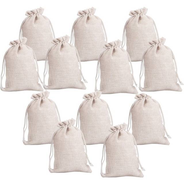 12Pcs Small Cotton Drawstring Bags Reusable Muslin Cloth Gift Candy Favor Bag Jewelry Pouches for Wedding DIY Craft Soaps Herbs Tea Spice Bean Sachets