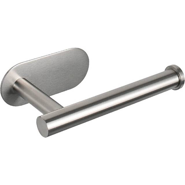 (a-Silver) Self Adhesive Toilet Paper Holder Wall Mount No Punching SUS304 Stainless Steel Tissue Towel Roll Dispenser for Bathroom Kitchen