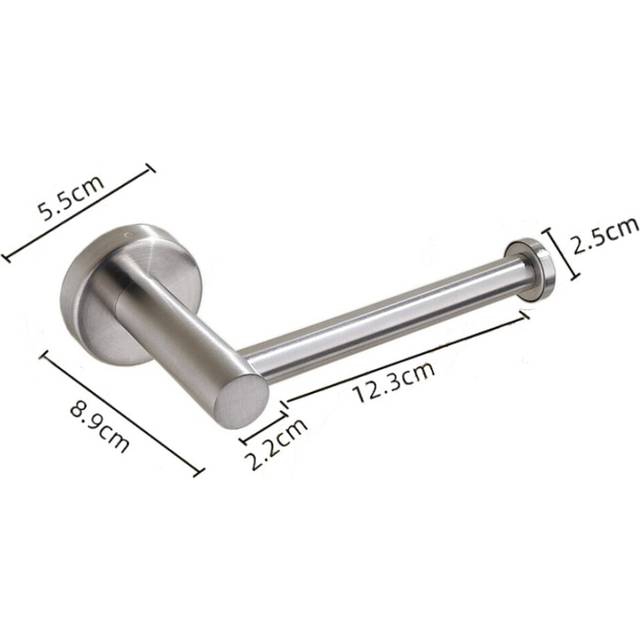 (a-Screw Mounted Silver) Stainless Steel Bathroom Toilet Paper Holder Black Silver Tissue Paper Towel Hanging Rack Organizer Self Adhesive/ Screw Moun