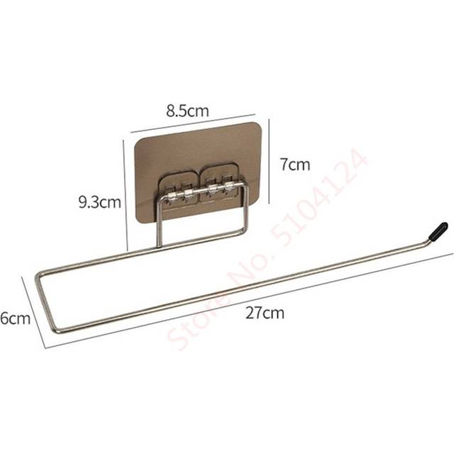 (a-Paper rack silver) Self-Stick Toilet Paper Holder Wall Mount For Bathroom Kitchen Silver Gold Black Towel Storage Stand Stainless Steel Tissue Rack