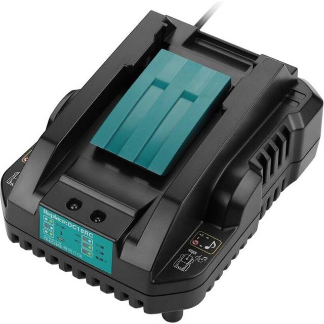 (US Plug) 14.4V 18V Li-Ion Battery Charger 4A Charging Current For Makita DC18RC BL1830 BL1430 Power Tool Battery EU/US/AU/UK Plug