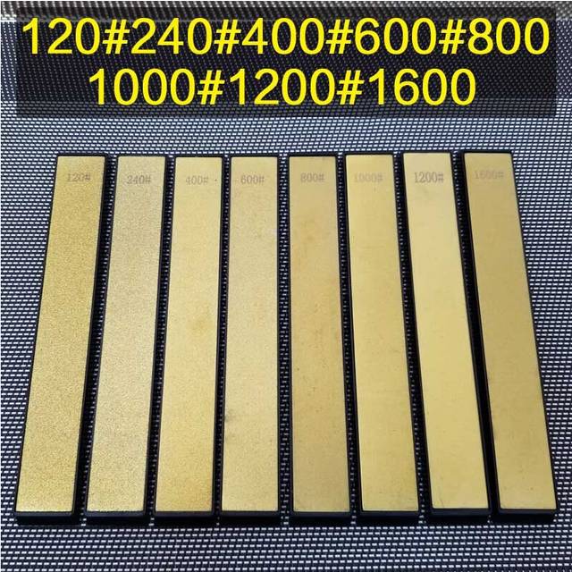 (a-8 pcs combination) Professional Golden Diamond Plate Kitchen Knife Sharpener Stone Whetstones Knife Sharpening Tool