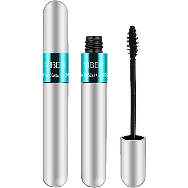 2 In 1 Vibely Mascara 5x Longer Waterproof Cosmetics For Natural Lengthening And Thickening No Clumping 4d Silk Fiber Mascara