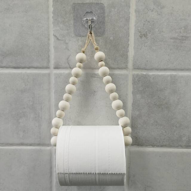 (a-New(55cm)) Hemp Rope Toilet Paper Holder Retro Industrial Wall-mounted Towel Rack Toilet Paper Stand Toilet Accessories Bathroom Decoration