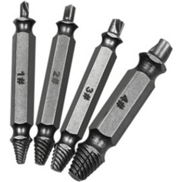 5Set Double Side Damaged Screw Extractor Out Remover Bolt Stud Tool