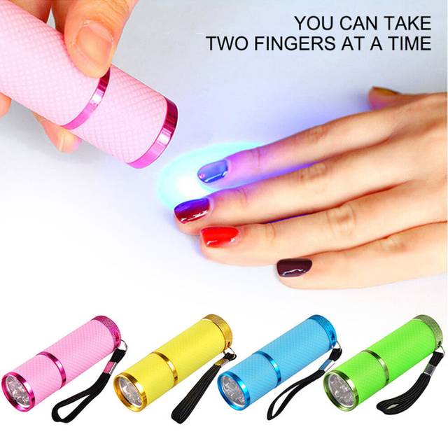 (Pink) Professional Mini Portable Travel Nail Cure LED Light Lamp Fast Gel Nail Dryer