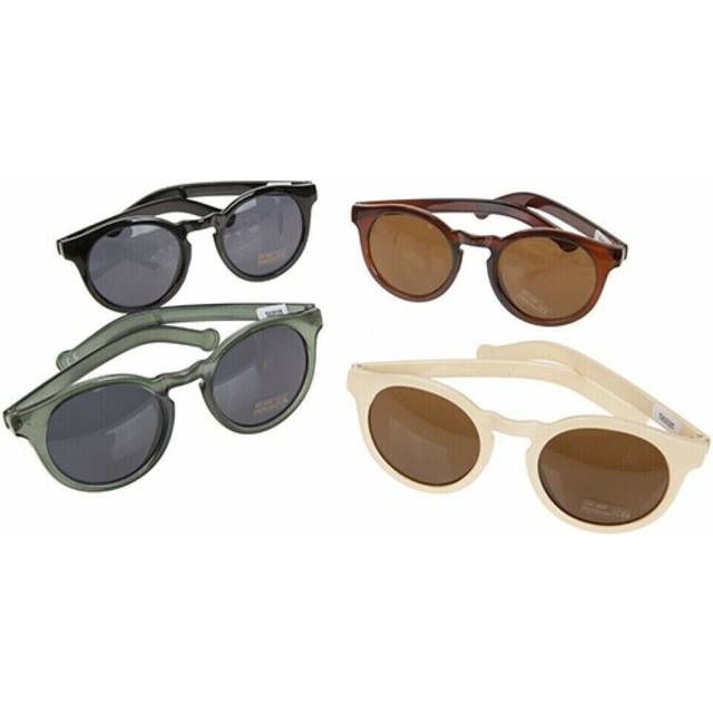 (Black) Round Sunglasses Circle Lens Glasses Women Classic