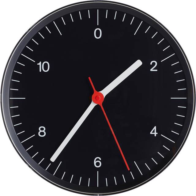 HAY - Wall Clock - Klockan - Black - Ø26 cm