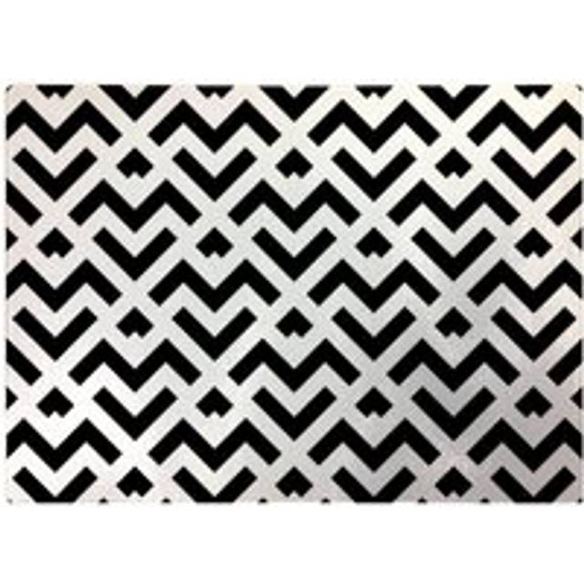 Black And White Abstract Pattern Glass Chopping Board - One Size