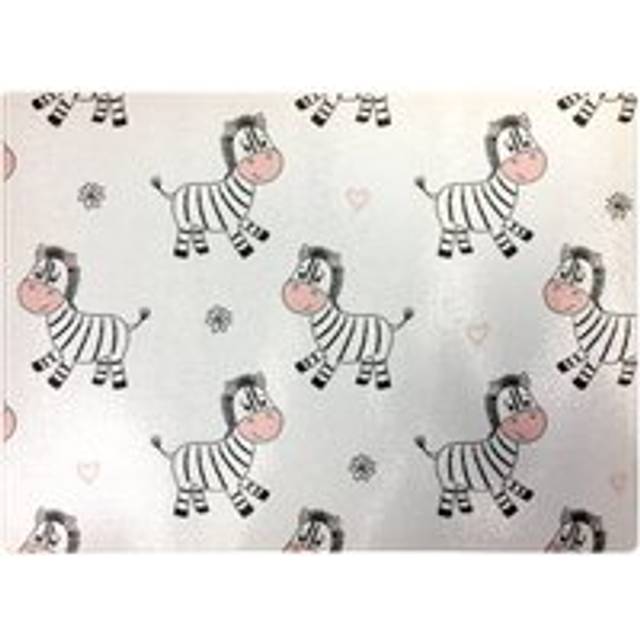 Cute Hand Drawn Zebra Chopping Board - White