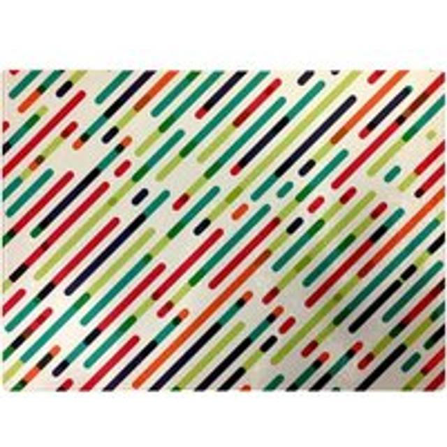 Coloured Diagonal Abstract Pattern Chopping Board - Green
