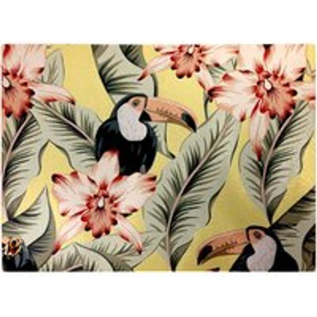 Toucans, Orchids And Palm Leaves Chopping Board - Yellow