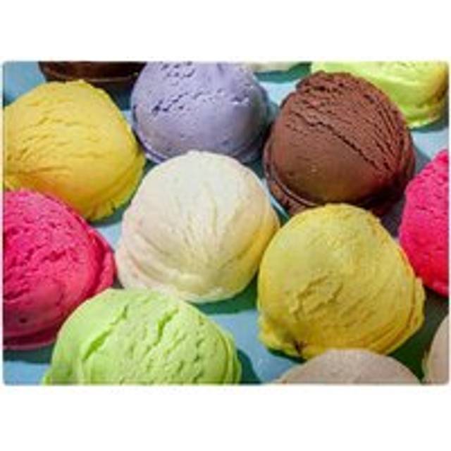 Ice Cream Scoops Glass Chopping Board - Yellow - One Size