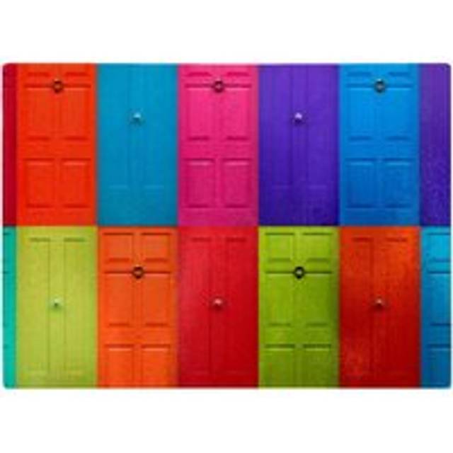 Colourful English Doors Chopping Board - Red - One Size