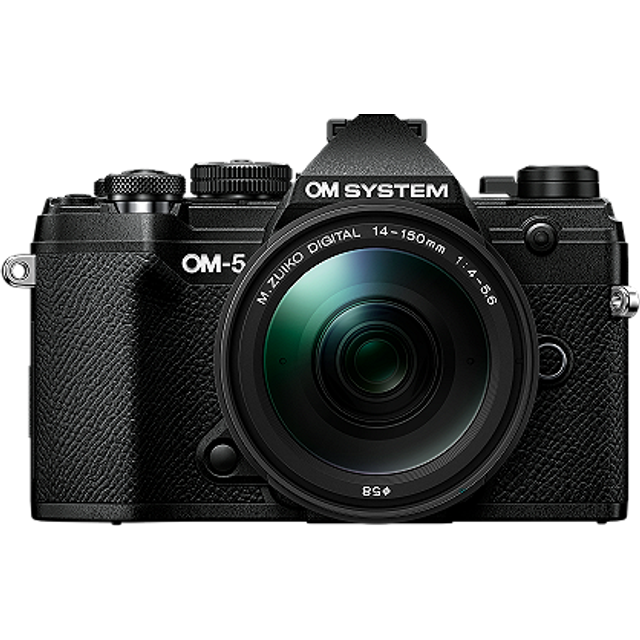 OM System OM-5 Mirrorless Camera with 14-150mm F/4-5.6 II Lens (Black)